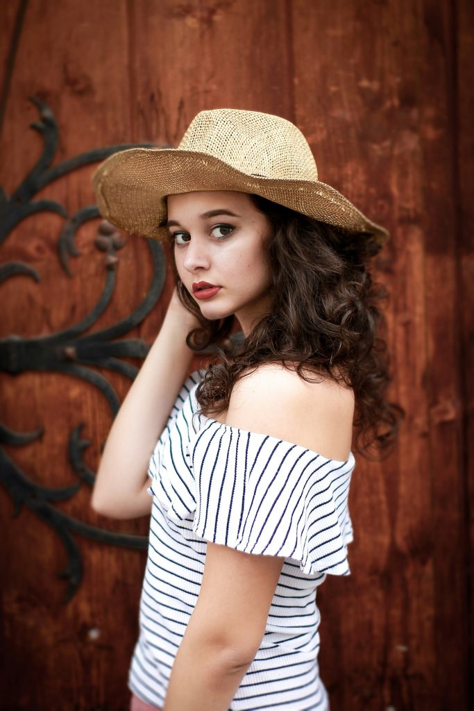 Lip blush beauty portrait